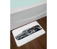 Nostalgic Sports Car Bath Mat