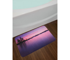 Hazy Calm Lake Tahoe Bath Mat