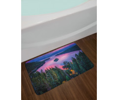 Forest and Lake View Bath Mat