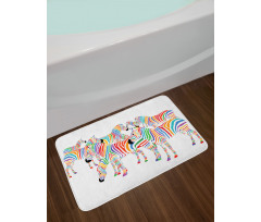 Colorful Animals Bath Mat
