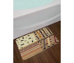 Primitive Native Animals Bath Mat