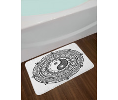 Ying Yang Asian Bath Mat