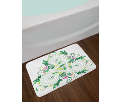 Celtic Curved Lines Art Bath Mat