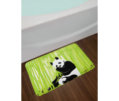 Panda in Bamboo Forest Bath Mat