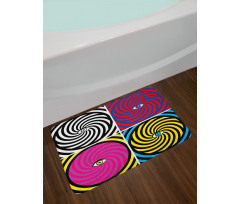 Pop Art Hypnotic Bath Mat