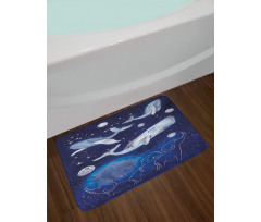 Space Universe Planet Bath Mat