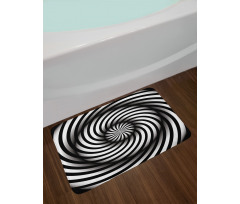 Black and White Swirl Bath Mat