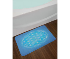 Flower of Life Grid Bath Mat