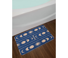 Sun Moon Astrology Bath Mat