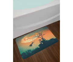 Zombie Bride Groom Bath Mat