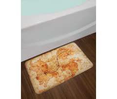 Grunge Map Bath Mat