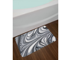 Black White Surreal Art Bath Mat