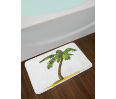 Cartoon Palm Trees Bath Mat