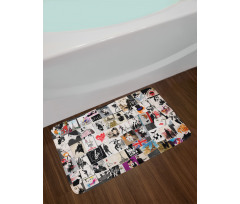 Collage Fashion Modern Bath Mat