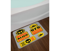Warning Alien Danger Bath Mat