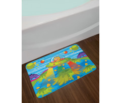 Spaceships Bath Mat