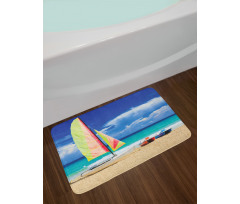 Ocean Sailing Exotic Bath Mat