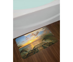 Palms Sunset Scenery Bath Mat