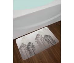 Wild Pine Forest Themed Bath Mat