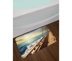 Sailboat Sunset Sea Bath Mat