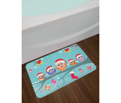 Owl Family Tree Bath Mat