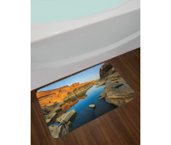 River Between Cliffs Bath Mat