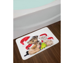 Christmas Theme Pets Bath Mat