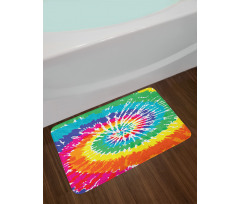 Rainbow Tie Dye Effect Bath Mat