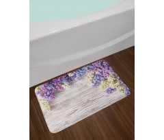Lilac Flowers Bouquet Bath Mat