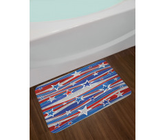 Abstract USA Flag Bath Mat