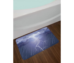 Thunderstorm Dark Clouds Bath Mat