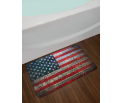 US Flag Plate Bath Mat