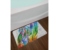 Colorful Retro Bath Mat