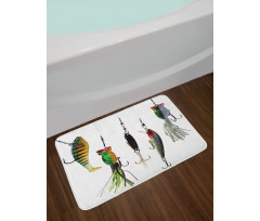 Fishing Baits Hobby Leisure Bath Mat