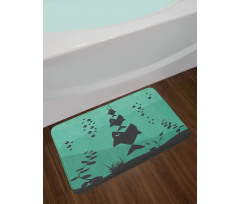 Underwater Life Themed Bath Mat