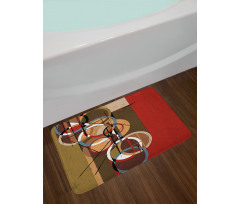 Retro Grunge Surreal Art Bath Mat