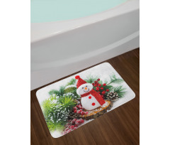 Funny Snowman Bath Mat