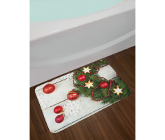 Ornament and Pine Bath Mat