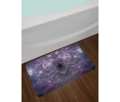 Space Cosmos Hearts Bath Mat