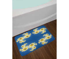 Floral Psychedelic Art Bath Mat