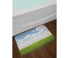 Sky with Clouds Farm Bath Mat