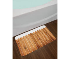 Wood Triangle Stripe Bath Mat