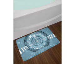 Cosmos Ufo Lands Bath Mat