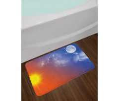 Galaxy Sun Clouds Bath Mat