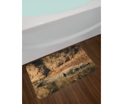 Crocodile Hunt in Wild Bath Mat