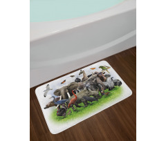 Wild Safari Animals Bath Mat