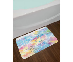 Colored Brushstroke Bath Mat