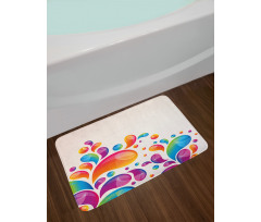 Abstract Raindrops Bath Mat