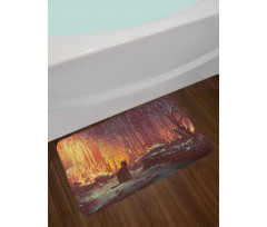 Dark Cat Mystic Picture Bath Mat