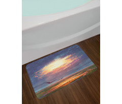 Beaming Sun Clouds Bath Mat